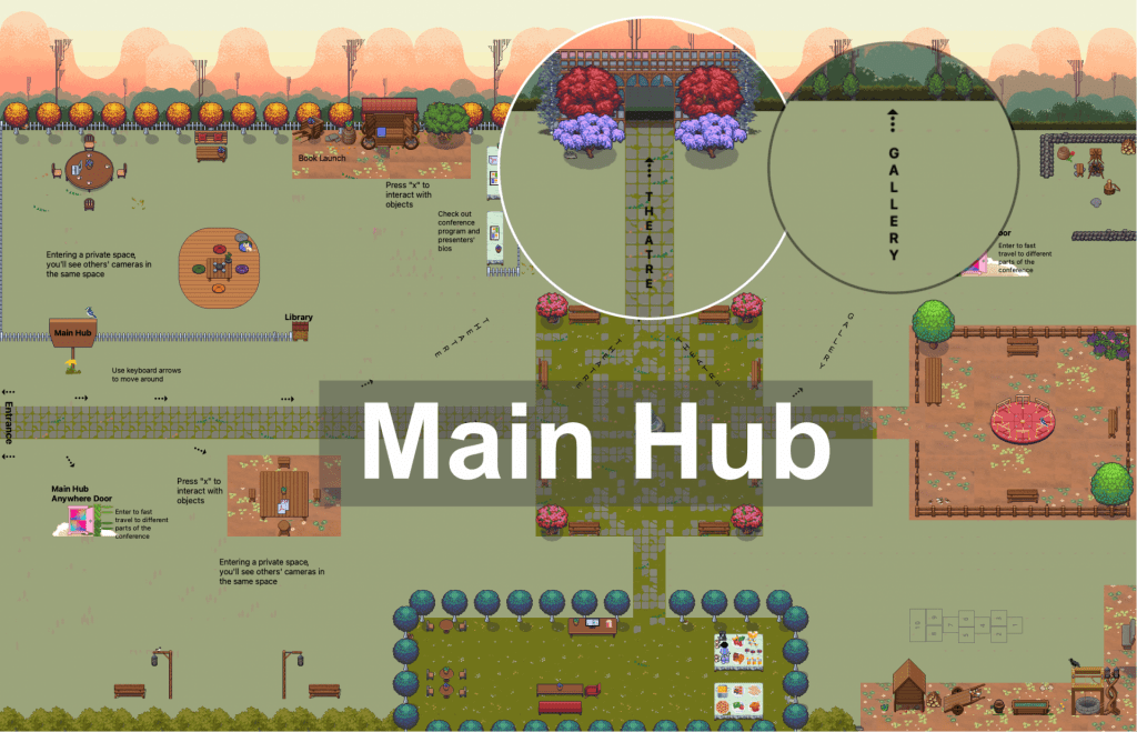 image of the main hub with access areas and plants