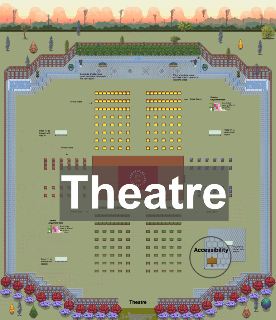 image of theatre with seats around a stage